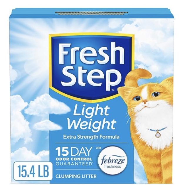 Fresh Step Light Weight Clumping Litter, Extra Strength Formula With Febreze Freshness, 15.4 lb. Box
